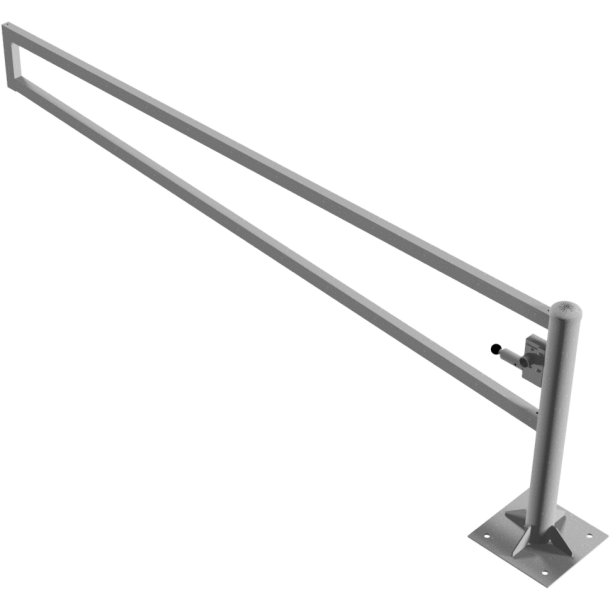 Swiveling gates | to be fixed by plugs, hot-dip galvanized | total width: 3000 mm | with triangular lock